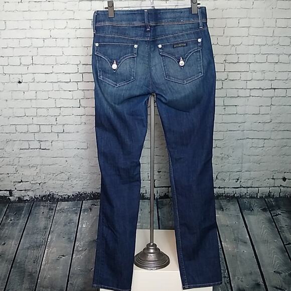 Hudson Collin Flap Waist Size 27 Dark Wash Distressed Skinny Jean - Picture 7 of 16